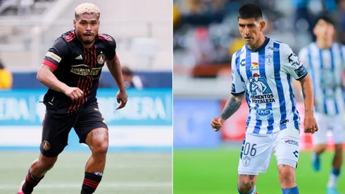 Josef Martinez of Atlanta United (left) and Victor Guzman of Pachuca