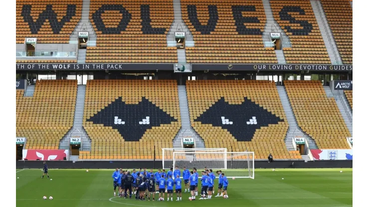 A general view during a Italy training session at Molineux
