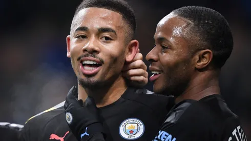 Gabriel Jesus and Sterling of Manchester City