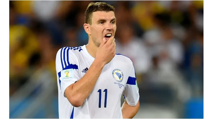 Edin Dzeko of Bosnia and Herzegovina