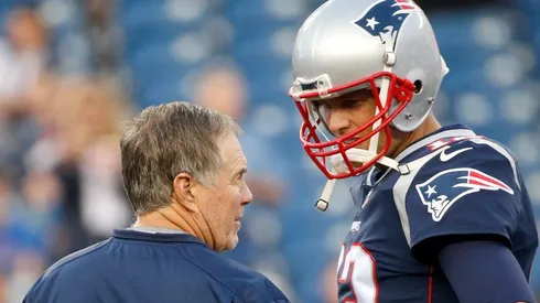 Bill Belichick (left) and Tom Brady.