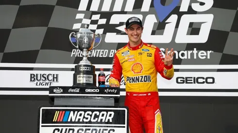 Joey Logano, winner of the Enjoy Illinois 300