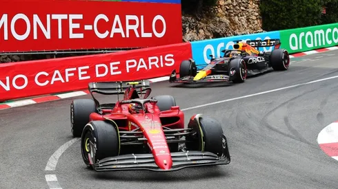 Carlos Sainz followed by Max Verstappen during the F1 Grand Prix of Monaco