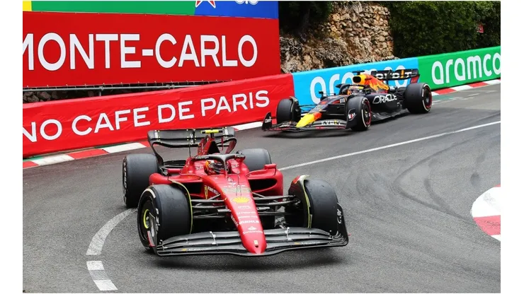 Carlos Sainz followed by Max Verstappen during the F1 Grand Prix of Monaco