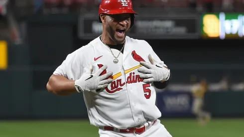 Albert Pujols celebrating.