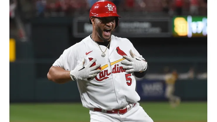 Albert Pujols celebrating.