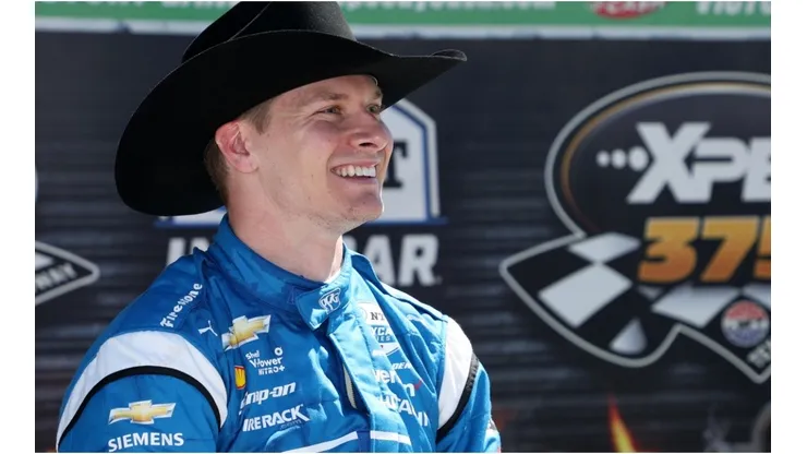 Josef Newgarden, the poleman in Detroit