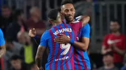 Pierre-Emerick Aubameyang and Memphis Depay of Barcelona