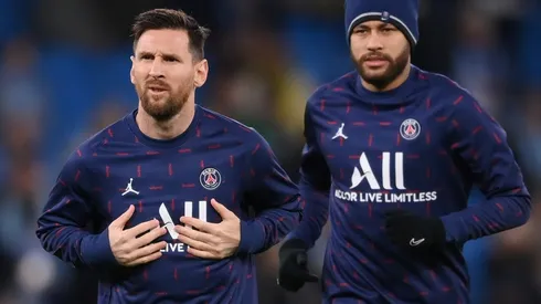 Lionel Messi and Neymar of PSG