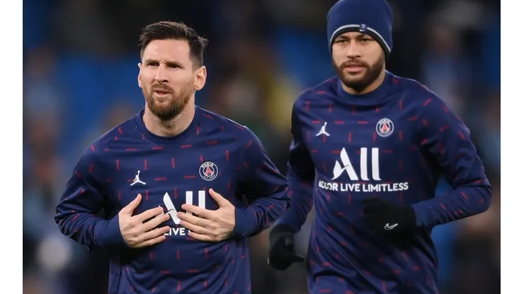 Lionel Messi and Neymar of PSG