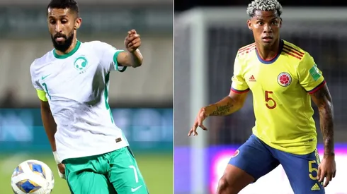 Salam Alfaraj of Saudi Arabia (left) and Wilmar Barrios of Colombia.