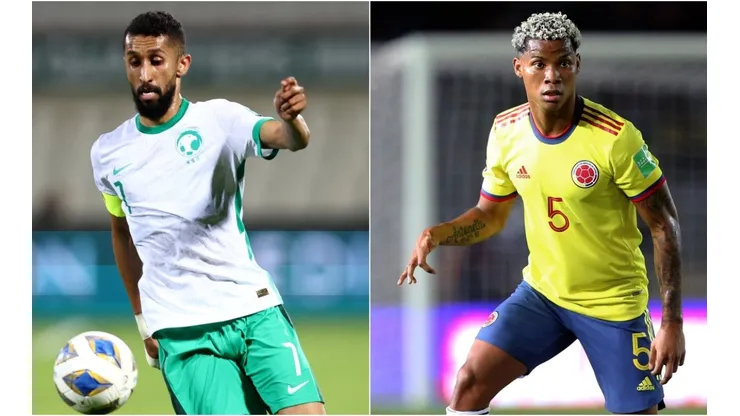 Salam Alfaraj of Saudi Arabia (left) and Wilmar Barrios of Colombia.