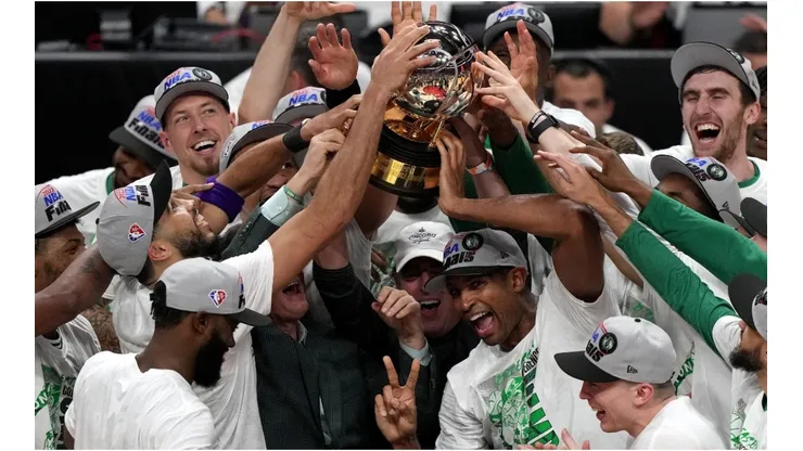 Boston Celtics celebrates their #22nd Eastern Conference title