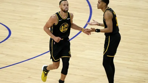 Stephen Curry and Jordan Poole