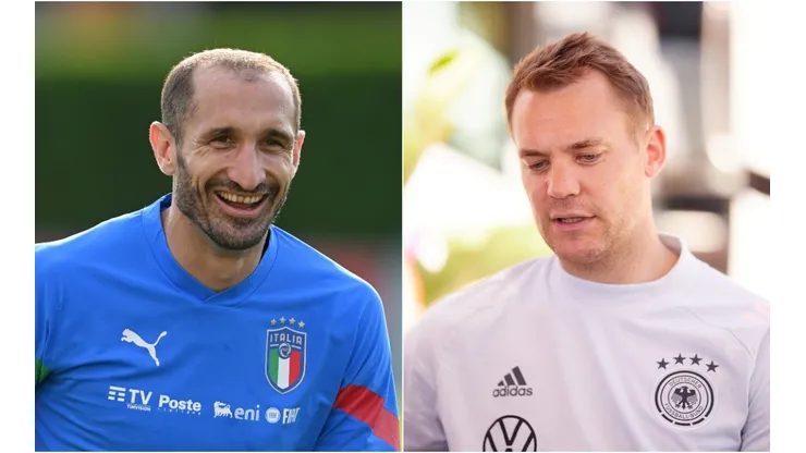 Giorgio Chiellini (Italy) and Manuel Neuer (Germany)