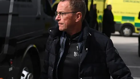 Manager Ralf Rangnick of Austria