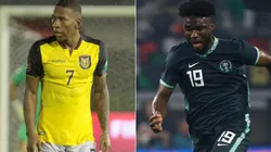 Pervis Estupiñan of Ecuador (left) and Terem Igobor Moffi of Nigeria