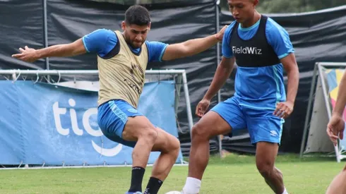 Guatemala players training ahead the game in the Nations League