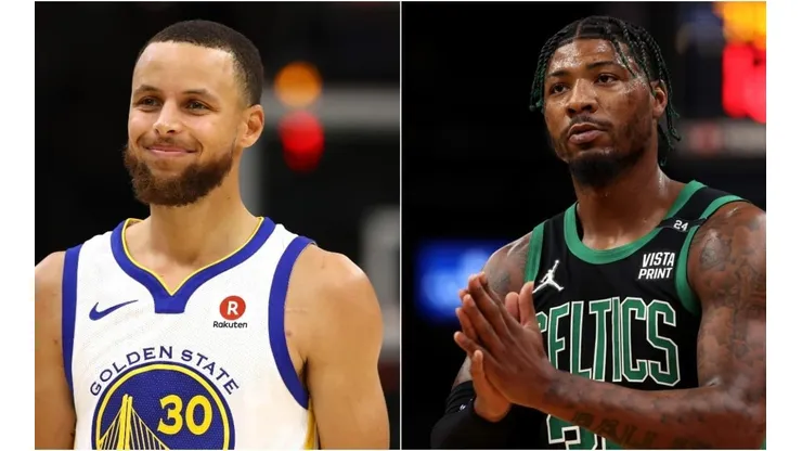 Stephen Curry (left) & Marcus Smart