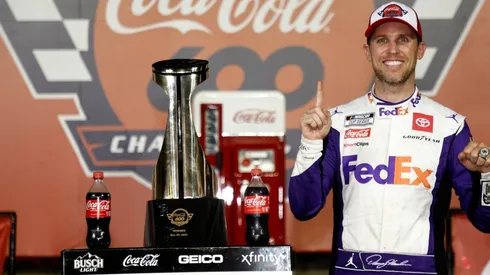 Denny Hamlin,winner of the Coca-Cola 600
