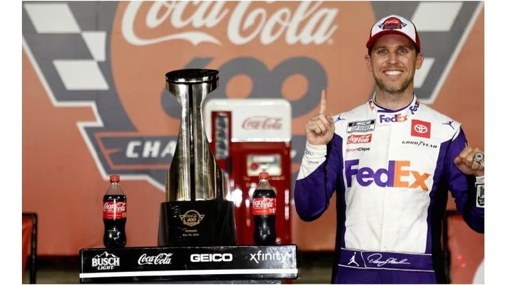 Denny Hamlin,winner of the Coca-Cola 600
