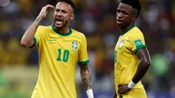 Neymar Jr. and Vinícius Júnior of Brazil