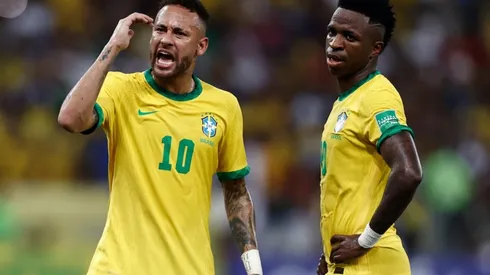 Neymar Jr. and VinĆcius JĆŗnior of Brazil