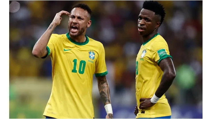 Neymar Jr. and Vinícius Júnior of Brazil