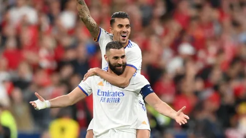 Karim Benzema and Dani Ceballos of Real Madrid
