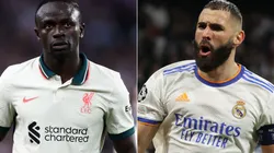 Sadio Mane of Liverpool and Karim Benzema of Real Madrid