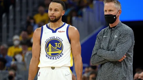 Stephen Curry (left) and Steve Kerr.