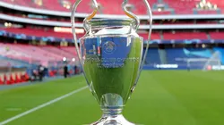 A detail view of the Champions League Trophy