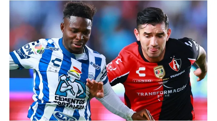 Aviles Hurtado of Pachuca against Edgar Zaldívar of Atlas
