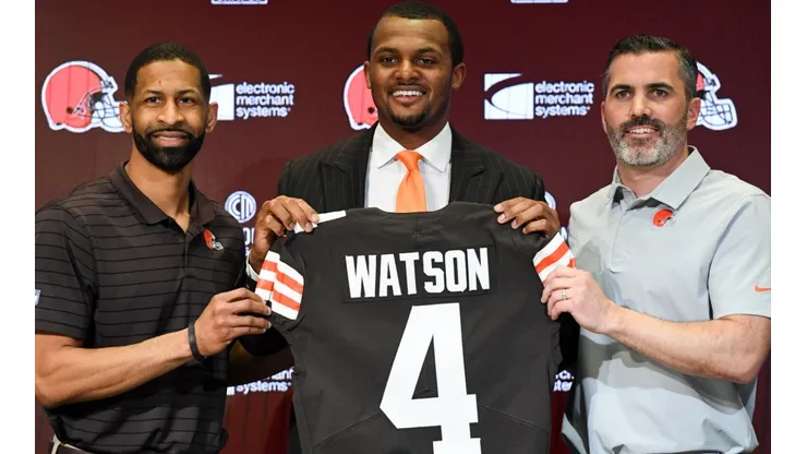 Deshaun Watson, during his presentation as new Cleveland Browns' player