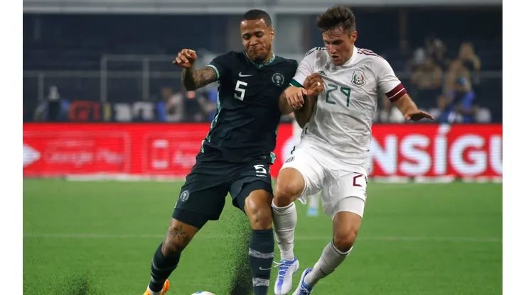 Santiago Gimenez scored one of Mexico's goals against Nigeria