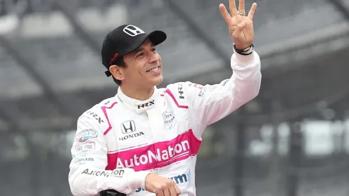 Helio Castroneves at the 105th edition of the Indy 500