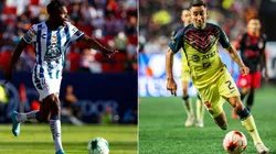 Aviles Hurtado of Pachuca and Luis Fuentes of Club America