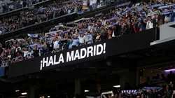 Fans of Real Madrid show their support prior to the UEFA Champions League