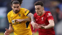 Ruben Neves of Wolverhampton and Diogo Jota of Liverpool