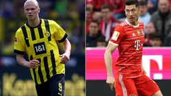 Erling Haaland (left) and Robert Lewandowski.