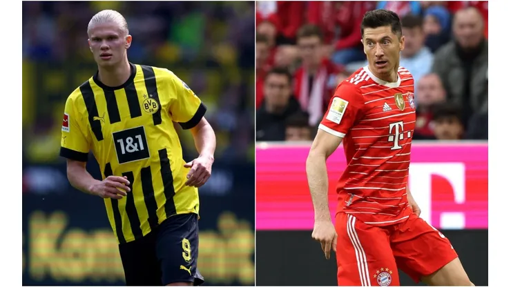 Erling Haaland (left) and Robert Lewandowski.