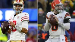 Jimmy Garoppolo (left) and Baker Mayfield.