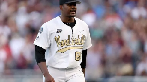 Kumar Rocker playing for Vanderbilt