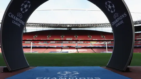 A view of the Emirates Stadium on a UEFA Champions League matchday.