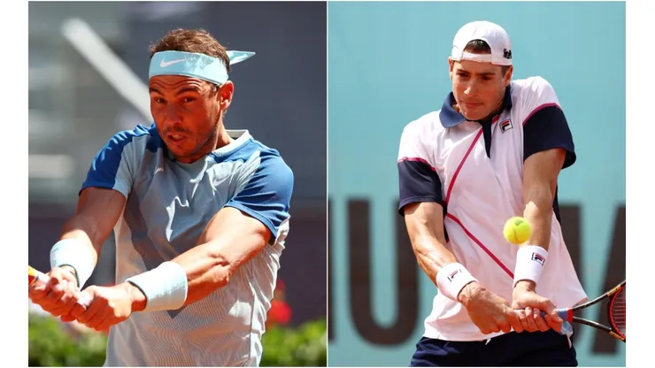 Rafael Nadal (left) and John Isner