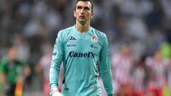 Marcelo Barovero of San Luis is seen in the field before the penalty round