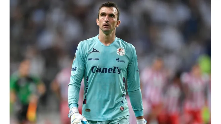 Marcelo Barovero of San Luis is seen in the field before the penalty round