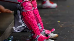 View of catcher Riley Adams gear (Nats)