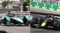 Mitch Evans of Formula E (L) and Max Verstappen of Formula 1 (R)