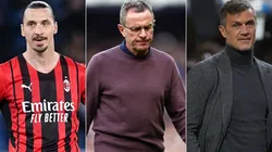 Zlatan Ibrahimovic, Ralf Rangnick, and Paolo Maldini